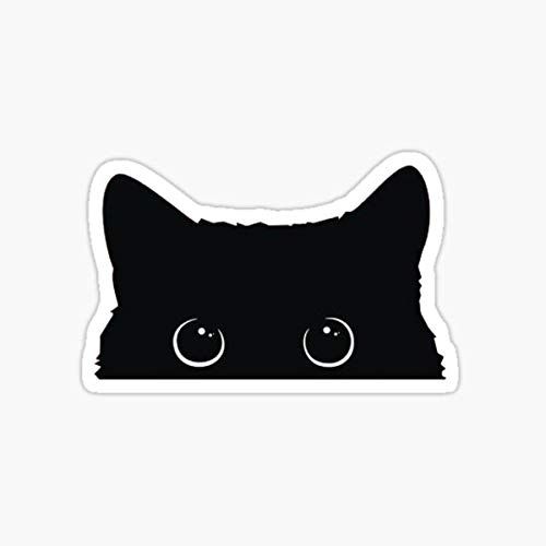 Cute Black Cat Sticker – Sticker Graphic – Stickers for Water Bottles Laptop Meme Stickers Waterproof Aesthetic Vinyl Decals Stickers for Adults Teens