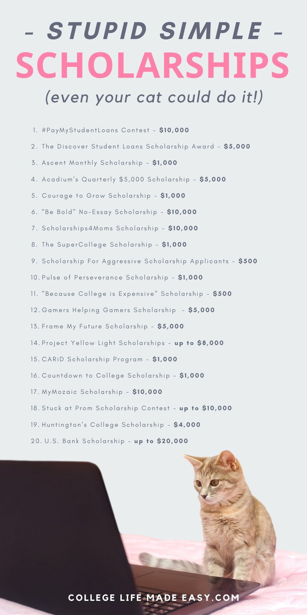 Crazy Easy Scholarships to Help You Pay for College