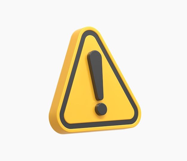 Premium Vector | Realistic yellow triangle warning sign vector illustration.