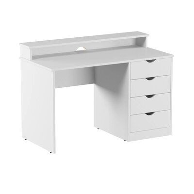 Latitude Run® Taliayah Desk Wood in White, Size 35.0 H x 47.24 W x 23.62 D in | Wayfair