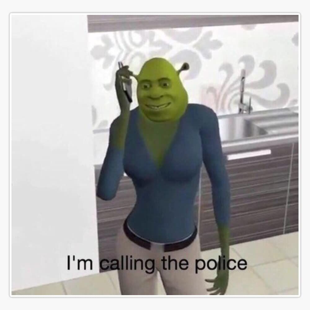 shrek meme Sticker Vinyl Bumper Sticker 6 Mil Thick – Size 5″