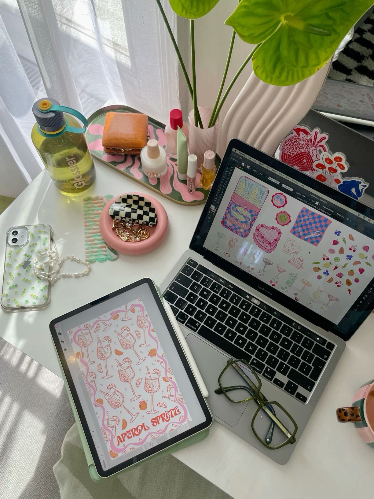 designing some summer supper club prints 🌟