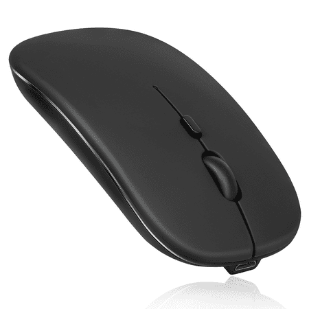 2.4ghz & Bluetooth Rechargeable Mouse for Xiaomi Black Shark 3 Bluetooth Wireless Mouse for Laptop / PC / Mac / iPad pro / Computer / Tablet / Android Onyx Black