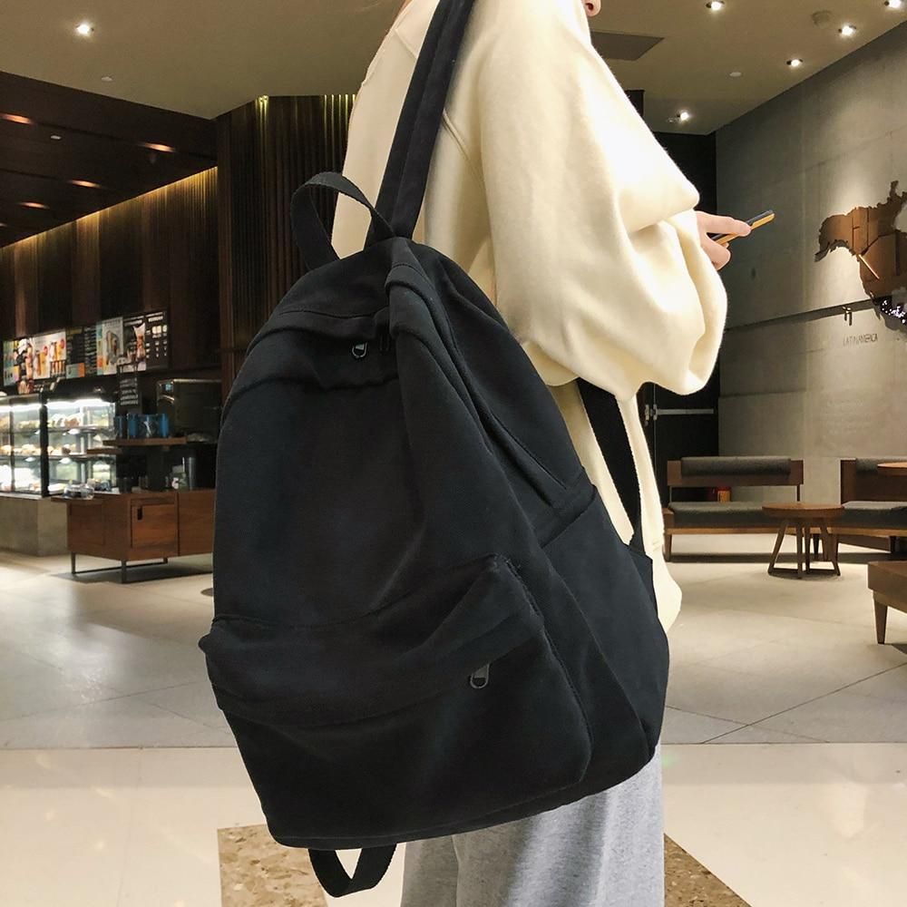 The Basic Canvas Backpack – White