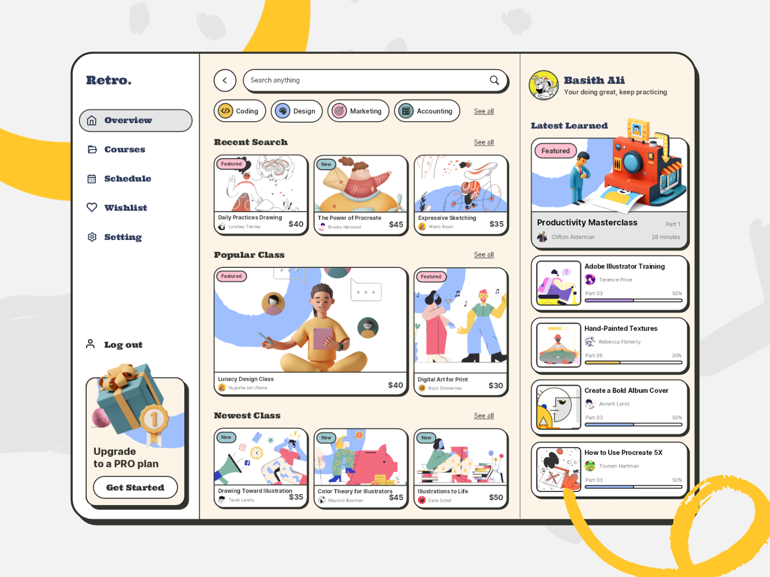 Online Course Tab app