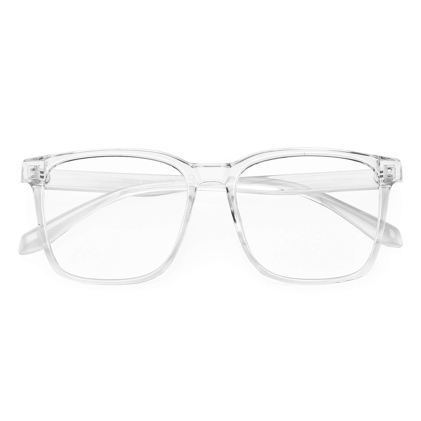 TEAPLMTT Blue Light Blocking Glasses Oversized Square Computer Glasses Anti Blue Light for Women Men