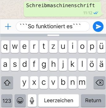 In WhatsApp eine geheime Schriftart aktivieren