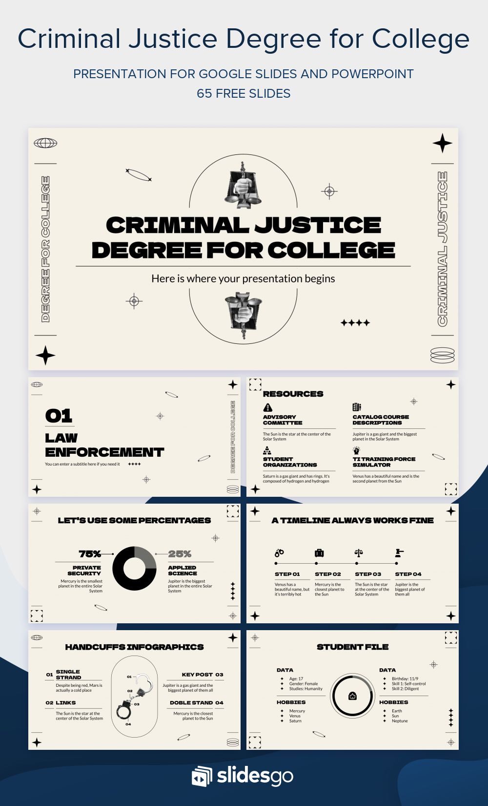 Criminal Justice Degree for College | Google Slides & PPT