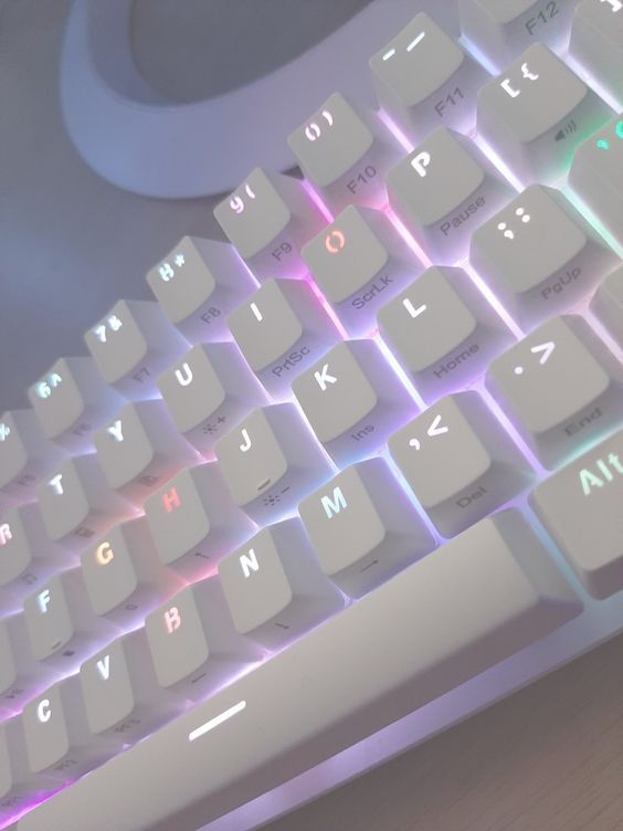 White Gaming Keyboard LED Backlit