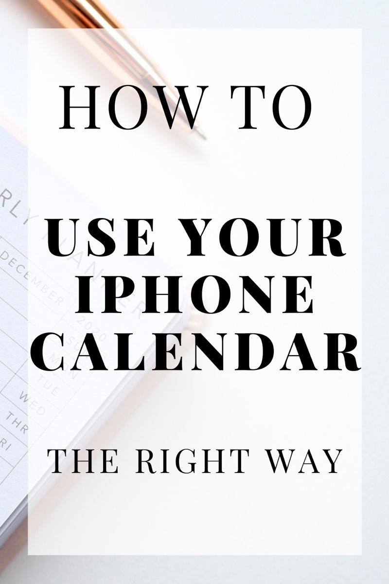 How to use your iPhone calendar