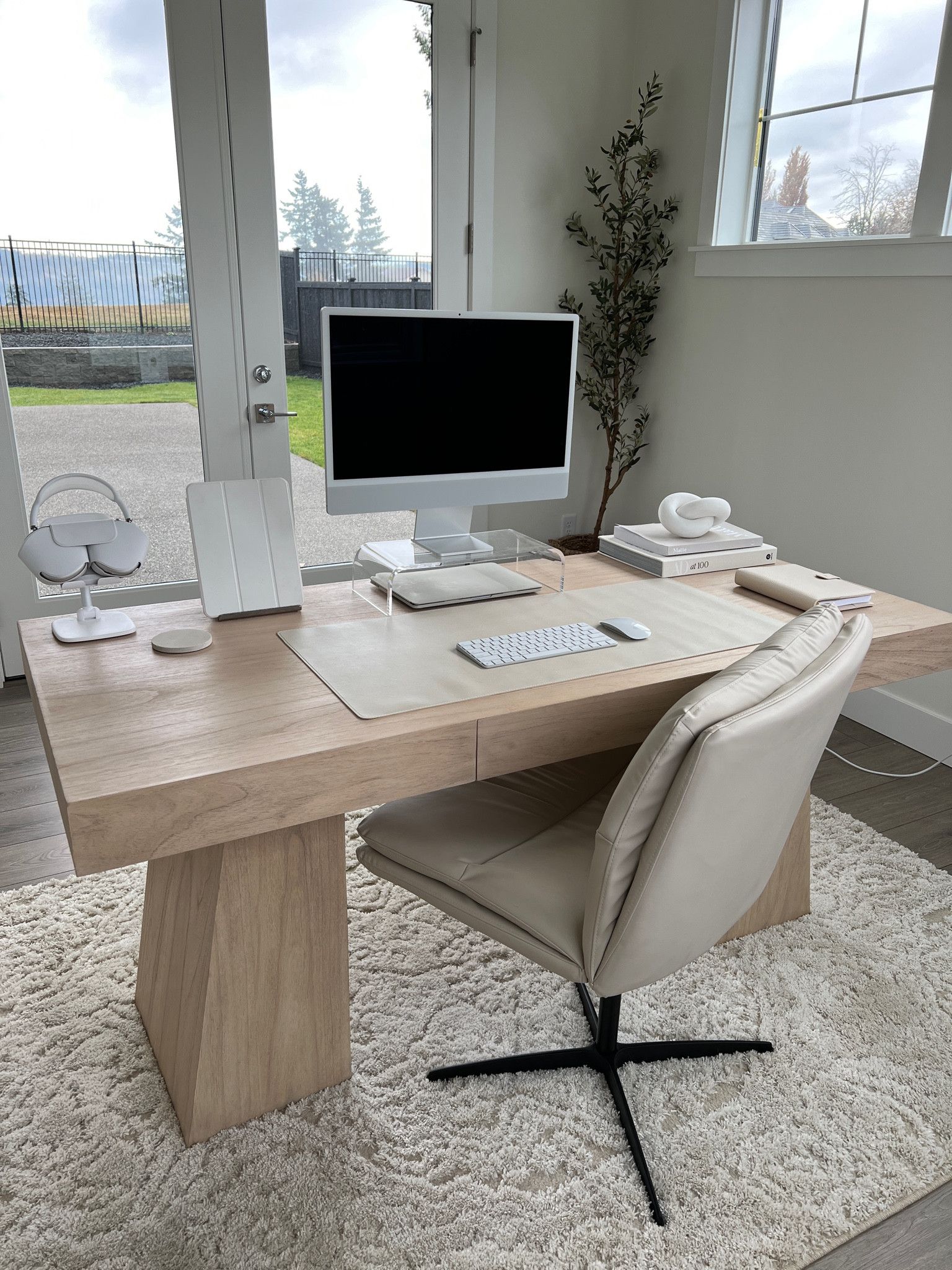 Ridge Bleached Oak Desk + Reviews curated on LTK