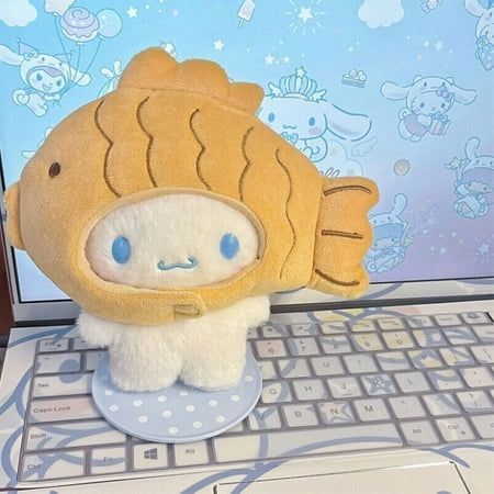 Cute Taiyaki Cinnamoroll Plush Doll Toy Soft Plush Stuffed Toys Pendant Birthday Gifts, 4.7 Inch / 12 CM, Size:4.7in / 12cm, Multicolor